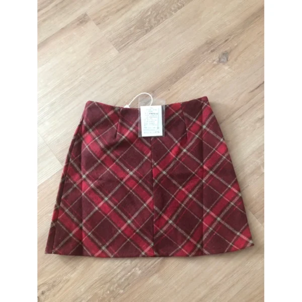 High Waist Skirt   Red   Size M
