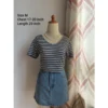 Preloved Basic Women Tee  Women Blouse  Women Top  Stripes