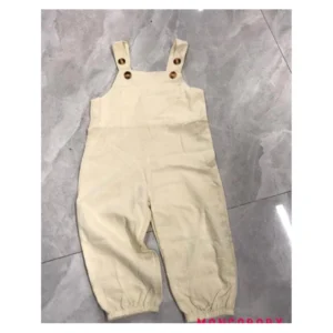 my-11134207-820l5-mf9i371p3hfyf0.webp PRELOVED Kids Suspender Trousers Solid Color Button Shoulder Straps Loose Bib Pants Unisex Size 100