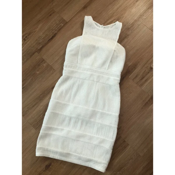 PRELOVED   BEBEBUTTERFLY White Mini Dress   Size M